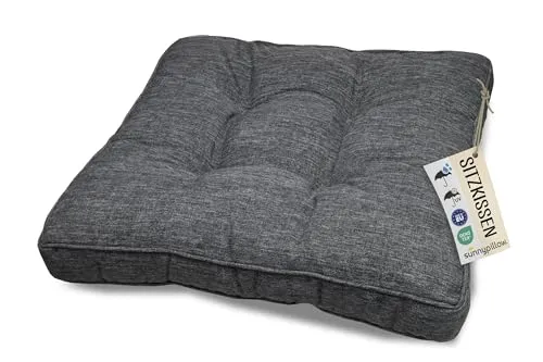 sunnypillow Gartenkissen 70x70 cm - UV-beständig für Rattanmöbel - Polster für Stühle & Sessel, 10 cm dick für höchsten Sitzkomfort, schmutzabweisend und ideal für Innen- und Außenbereich.
