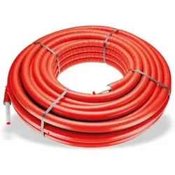 Pipetec Vorgedämmtes Aluminium-Mehrschichtverbundrohr 50 m - Ideal für Sanitär- und Heizungsanwendungen - Sanitärinstallation mit fünf flexiblen Kunststoff-Metall Schichten und vorgefertigter Kälte-/Wärmedämmung für einfache Verarbeitung und hohen Komfort.