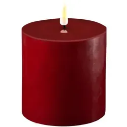 Stumpenkerze LED bordeaux 10 x 10cm in rot von Deluxe Homeart