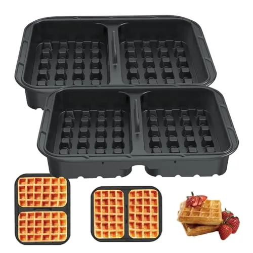 Waffeleinsatz für Heißluftfritteuse – 2 Stück Silikon Waffel Zubehör