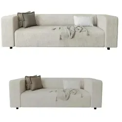 S-Style Möbel Sitzgarnitur Beige, 5-Sitzer - Elegante Sofagarnitur aus hochwertigem Cordstoff, pflegeleicht und langlebig. Ideal für modernes Wohnen mit hohem Sitzkomfort und 24-monatiger Garantie.