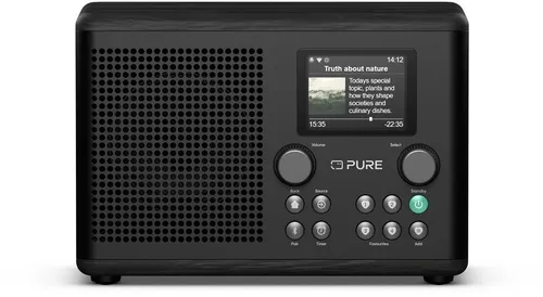 PURE Classic H4i DAB+ Internetradio – Schwarz/Esche - Kompaktes DAB+ Internetradio mit 10 Watt Audio-Power, Bluetooth 5.3 und vielseitigen Anschlussmöglichkeiten für ein beeindruckendes Hörerlebnis in jedem Raum.