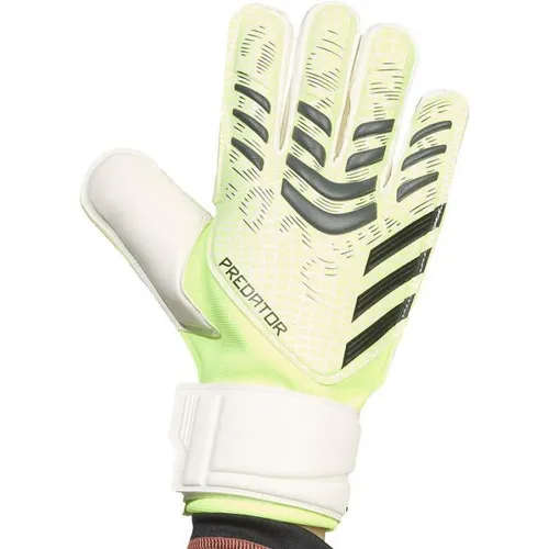 adidas Performance Torwarthandschuhe PREDATOR MATCH grün 7,5 - Torwarthandschuhe für Herren, ideal für Fußballspieler; aus 100% recyceltem Polyester für umweltfreundliche Leistung und optimale Griffigkeit.