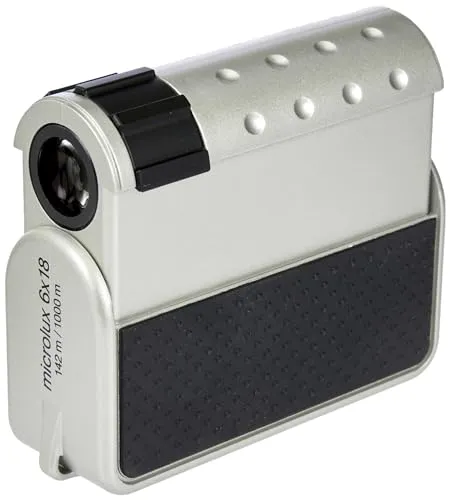 Eschenbach Optik Monokular microlux 6x18 - Kompaktes Fernglas mit 6-facher Vergrößerung und Anti-Rutsch-Gummierung. Ideal für Sportevents, Theater und Konzerte. Inkl. Trageband und Etui, 5 Jahre Garantie.