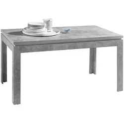 Mid.you Esstisch ausziehbar in Grau-Weiß - Esstisch mit urbanem Industrial-Flair, aus Holzwerkstoff, ausziehbar von 140 cm auf 180 cm, ideal für gesellige Abende im Esszimmer.