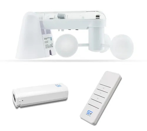 Universal Wind Sonnen Sensor für Markisen und Jalousien - Markisen- & Überdachungszubehör mit kabelloser Funkübertragung, klappbar und ideal zum Schutz vor Wind und Sonne. Herstellergarantie: 2 Jahre.