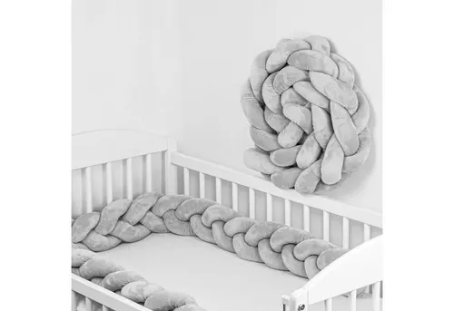 Totsy Baby Bettnestchen Bettschlange Bettumrandung für Babybett und Kissen Deko Kuschelkissen