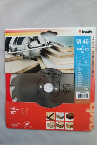 kwb HM Sägeblatt Kreissägenblatt 160 x 2,4x 20mm 18Z / 160x20 18Zähne