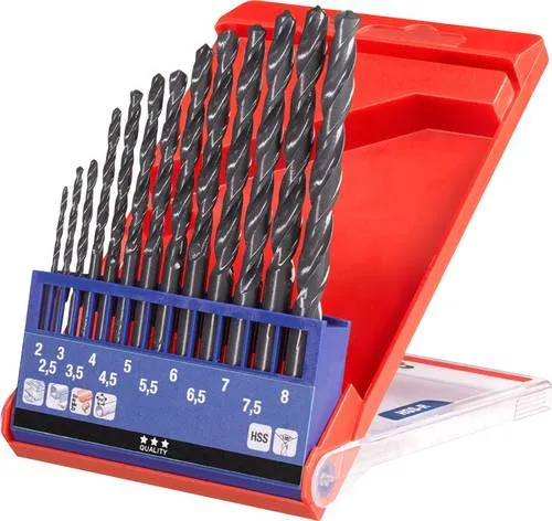 Kwb 424140 HSS Metall-Spiralbohrer-Set 13teilig 2 mm, 2.5 mm, 3 mm, 3.5 mm, 4 mm, 4.5 mm, 5 mm, 5.5 mm, 6 mm, 6.5mm DIN 338