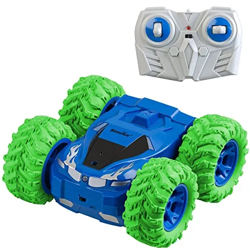 Simulus Ferngesteuertes 360°-Stunt-Auto - App- & ferngesteuerte Autos mit zweiseitigem Antrieb für coole 360° Turns und Flips. Bis zu 15 km/h schnell und 20 Minuten Fahrspaß mit einer Reichweite von 25 Metern.