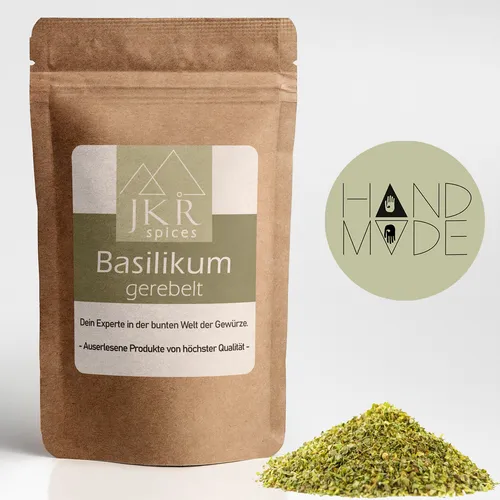 250g Basilikum gerebelt getrocknet Gewürz feinste Kräuter JKR Spices