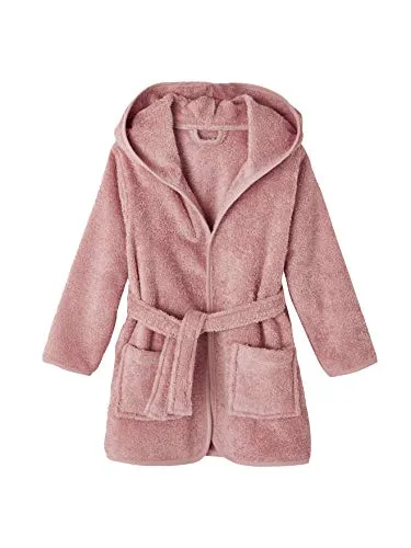 vertbaudet Kinder Bademantel mit Kapuze - Bademantel aus weichem Frottee, ideal für Kinder. Mit festgenähtem Gürtel und praktischen Taschen für höchsten Komfort.