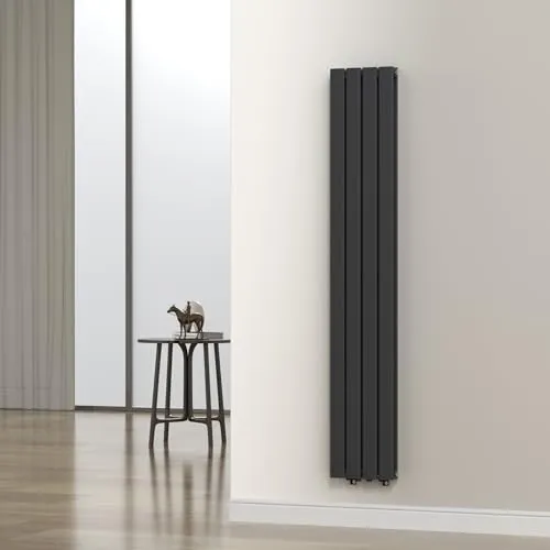 neu.haus Designheizkörper »Nore« 180x30cm Doppellagig Schwarz 1122W - Heizkörper mit modernem Design, platzsparend und ideal für Schlafzimmer, Küche oder Bad. Effiziente Wärmeabgabe und schnelle Wandmontage für sofortige Nutzung.