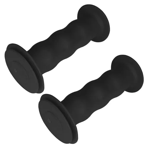 cyclingcolors Fahrradgriffe kinderfahrrad lenkergriffe mit sicherheits 19mm länge 85mm Griffe Gummi Grips griffgummi Dreirad Roller Paar, Schwarz
