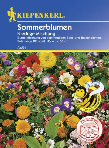 Kiepenkerl Niedrige Sommerblumenmischung Inhalt: ca. 50 Pflanzen