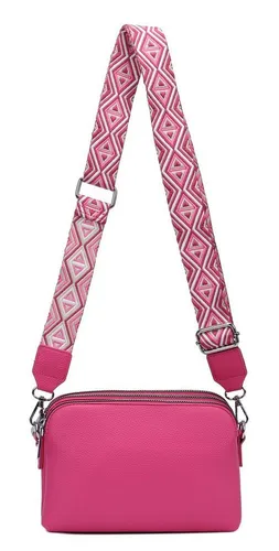 ITALYSHOP24 Schultertasche Damen Tasche Bodybag Umhängetasche Crossbody Brusttasche Handtasche, Crossover Muster Taschengurt Smartphone Geldtasche Abend Handy Clutch