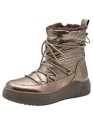 Tamaris Comfort Damen Winterstiefeletten zum Schnüren - Wasserabweisend, Braun (Bronze), 39 EU - Wasserabweisende Stiefeletten mit atmungsaktiver Membran für trockene Füße. Die herausnehmbare Einlegesohle sorgt für individuellen Komfort und Wärme. Hochwertige Materialien garantieren Langlebigkeit und Stil im Winter.