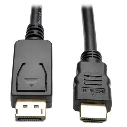 Eaton Tripp Lite DisplayPort 1.2 zu HDMI Active Adapterkabel - HDMI-Kabel für 4K-Übertragung, 6 ft (1.8 m) lang, mit Verriegelungen für sichere Verbindung – ideal für Heimkino und Gaming.