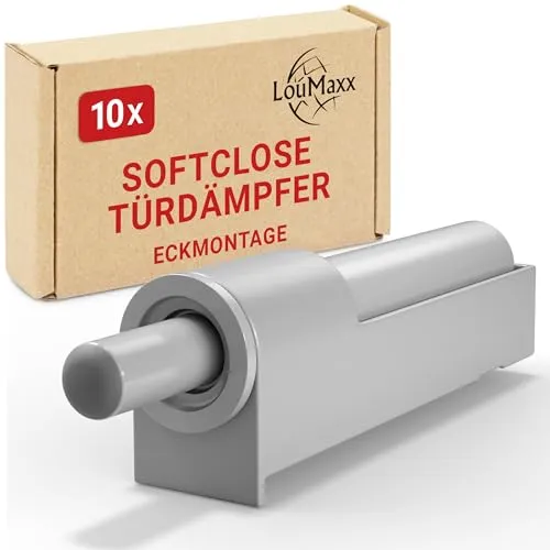 LouMaxx Softclose Türdämpfer 10 Stück Möbeltürdämpfer – Möbel Dämpfer und Softclose Dämpfer für Schranktür zum Softclose nachrüsten