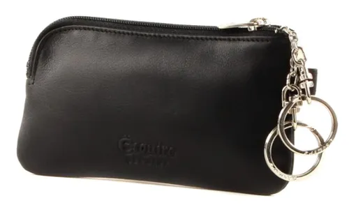 Esquire Schlüsseltasche Key Case aus echtem Rindsleder - Elegantes Schlüsselmäppchen aus hochwertigem Rindsleder mit Zipper, zwei Schlüsselfindern und zusätzlichem Zipperfach für Kleinigkeiten – ideal für Ordnung in der Tasche.