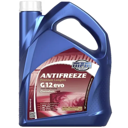 Kühlerfrostschutz Konzentrat G12 evo 5L -50°C MPM Premium Longlife G12++ G13 G11
