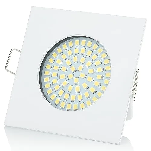 Sweet Led Einbaustrahler flach Spot aus Metall - Deckenspot 3,5W mit 330lm Leuchten 230V Einbauspots, LED Einbauleuchten für Decke (eckig,weiß-warmweiß)