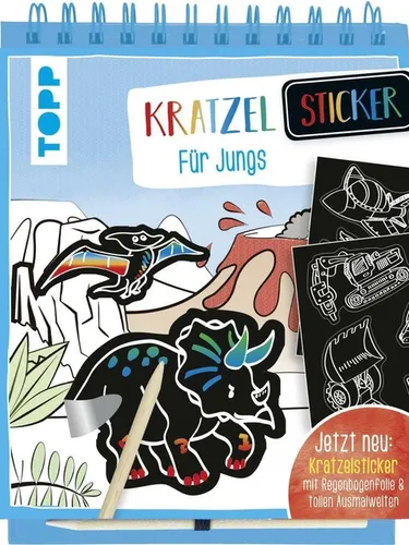 Kratzel-Stickerbuch für Jungs | Buch | 9783772484278