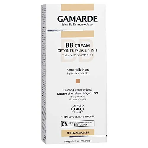 GAMARDE Bio-Kosmetik: BB Cream – Getönte Pflege 4 in 1 helle Haut I Getönte Tagescreme Naturkosmetik I BB Creme Vegan I Vegan BB Cream I Make Up Creme Teint Korrigierend I Tagescreme getönt I 40 ml