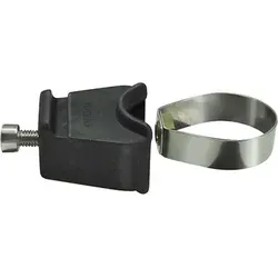 KLICKfix 0217HO Adapter für Contour-Tasche – Schwarz - Kompakter Adapter zur sicheren Befestigung von Contour Taschen an Sattelstützen (Ø 25-32 mm), ideal für Fahrräder ohne Gepäckträger. Inklusive zwei Edelstahlschellen für einfache Montage.