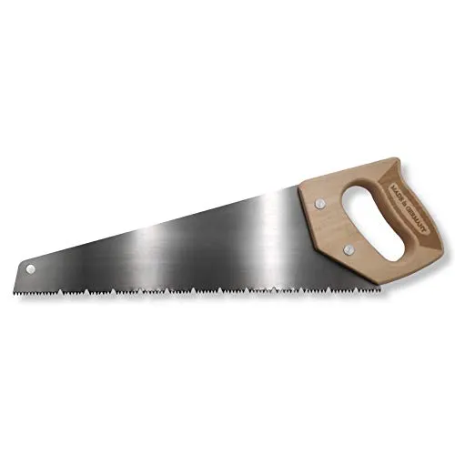 DEWEPRO® Gipskarton Plattensäge 380mm – Handsäge mit Holzgriff und kreuzgeschärften Zähnen, Trockenbau Säge für Gipskartonplatten