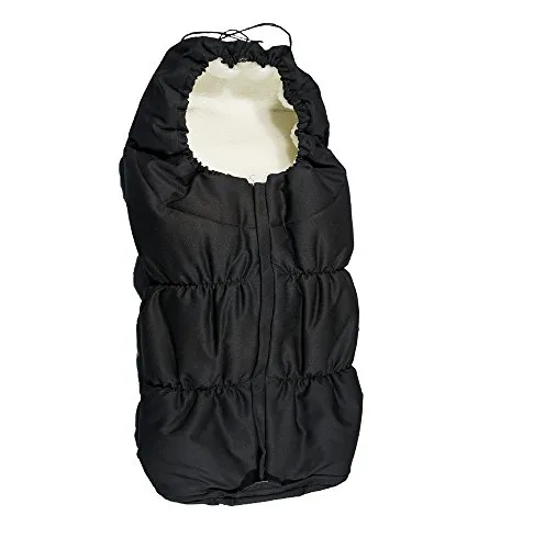 EICHHORN Kinderwagen Mumien Winterfußsack mit Teddyfutter, schwarz