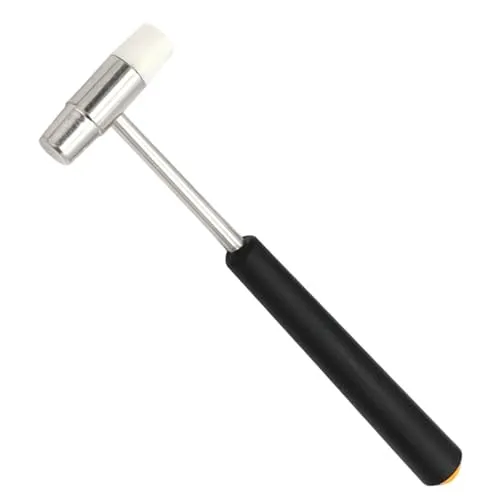 Doppelkopf Mini Uhrmacherhammer 18 cm mit Metallkopf und Kunststoffkopf Leichter Schmuckhammer für Uhrenreparatur DIY Handwerk Musikinstrumente Feinmontage