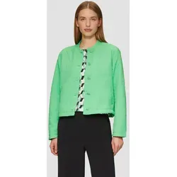 s.Oliver Funktionsjacke - Strukturierter Blouson in Grün, Größe 42 - Strickjacke mit Stehkragen und Knopfleiste, ideal für modische Outfits und vielseitige Looks. Perfekt für die Übergangszeit!