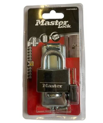 Master Lock 9140703EURDBLK Set aus Sicherheitsüberfalle und Vorhängeschloss