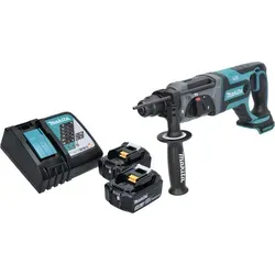 Makita DHR 241 RF Akku Bohrhammer 18 V - Akkubohrhammer mit 2x 3,0 Ah Lithium-Ionen Akkus, ideal für professionelle Anwendungen und einfaches Bohren in Beton.