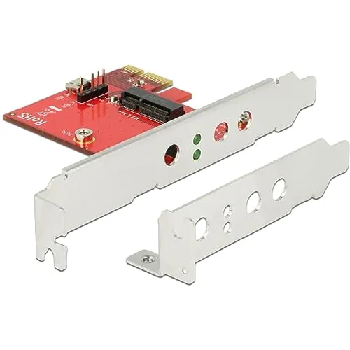 DELOCK 89889 - PCI Express Karte mit M.2 Key E Schnittstelle - Konverter zur Erweiterung Ihres PCs um eine M.2 Key E Schnittstelle, unterstützt WLAN, Bluetooth und mehr. Ideal für vielseitige Module – OS unabhängig und einfach zu installieren.