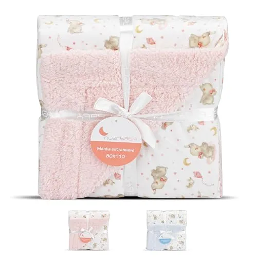 Babydecke mit Sherpa Rückseite -
