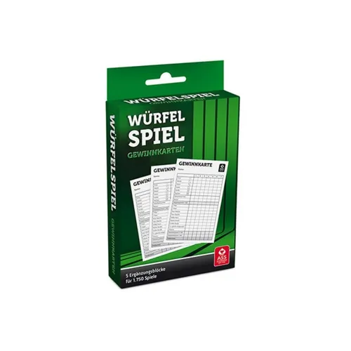 Würfelspiel Gewinnkarten-Block (5er) 22517119 - Gesellschaftsspiel für spannende Spielabende, ideal für kreative Gewinnspiele und zur Steigerung des Spielspaßes.