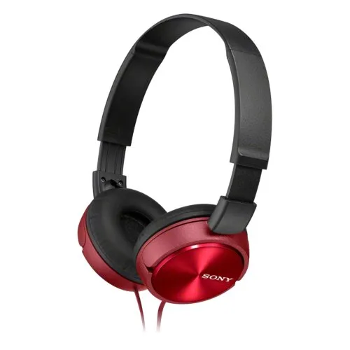 Sony MDR-ZX310 Kopfhörer, faltbar, Metallic-Rot, Ohne Mikrofon, uni