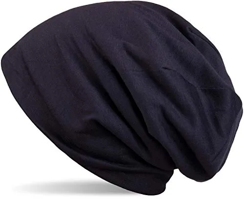 styleBREAKER Unisex Beanie Mütze Einfarbige mit Thermo-Fleece Futter, warme Winter Mütze gefüttert 04024008, Farbe:Midnight-Blue