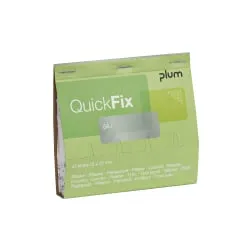 Plum Deutschland GmbH Plum QuickFix Alu Refill Pflaster, Wundpflaster mit Aluminium-Wundauflage für QuickFix Pflasterspender, 1 Nachfüllpackung = 45 Pflaster 5515