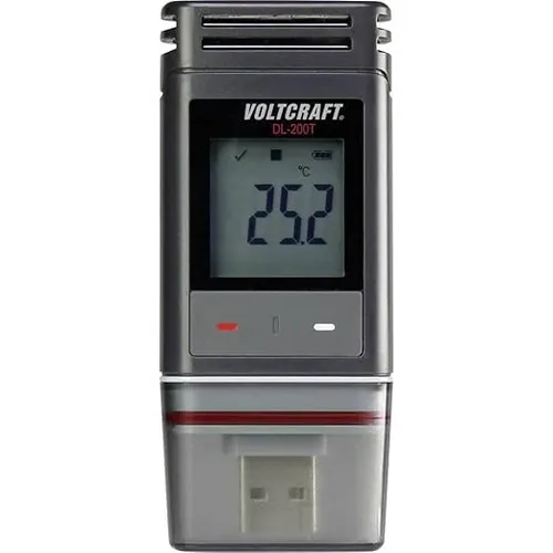 VOLTCRAFT DL-200 T Temperatur-Datenlogger - Temperaturanzeige-Geräte mit Messbereich von -30 bis +60 °C, integriertes Display und automatische PDF-Dateierstellung für einfache Dokumentation.