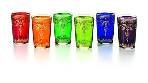 ChaCult 6er Set Teeglas Sita mit Golddekor - Elegante Teegläser - Teekannen: 6er Set Teegläser mit glänzendem Golddekor, ideal für besondere Anlässe und stilvolle Teestunden.