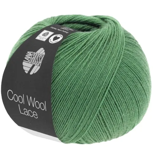 LANA GROSSA Cool Wool Lace | Extrafeine Merinowolle waschmaschinenfest und filzfrei | Handstrickgarn aus 100% Schurwolle (Merino) | 50g Wolle zum Stricken & Häkeln | 400m Garn FB 39