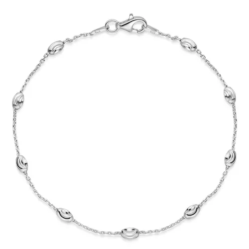 MATERIA Damen Armband Armkette Ankerkette 925er Sterling Silber Kugel 19cm