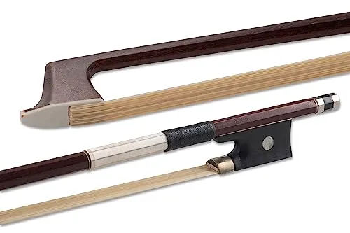 GEWA Pure Violinbogen 4/4 - Naturhaar mit Ebenholzfrosch - Hochwertiger Violinbogen für optimale Klangqualität, ausgestattet mit langlebigem Ebenholzfrosch und kantiger Stange für bessere Kontrolle. Ideal für Anfänger und kleine Spieler.