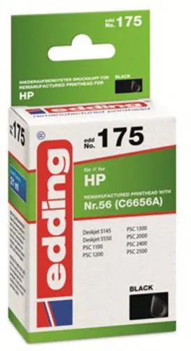 Edding Druckerpatrone ersetzt HP 56, C6656A Kompatibel Schwarz EDD-175 18-175