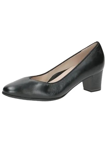CAPRICE Damen Pumps aus Leder mit Blockabsatz, Schwarz (Black Nappa) - Damen-Pumps mit ANTISHOKK-Dämpfung für optimalen Gelenkschutz und MEMOTION-Technologie für ergonomischen Komfort – der perfekte Mix aus Stil und Bequemlichkeit.