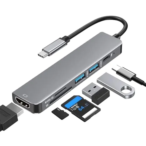 USB-C Hub 6-in-1 mit 4K HDMI und 100W PD