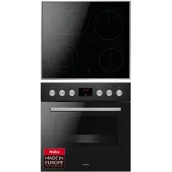 Amica ACHE 9336 SM EEK: A Einbauherdset mit Glaskeramikkochfeld - Herdsets mit 9 Backofenfunktionen, CoolDoor3 für einfache Reinigung, ideal für moderne Küchen.